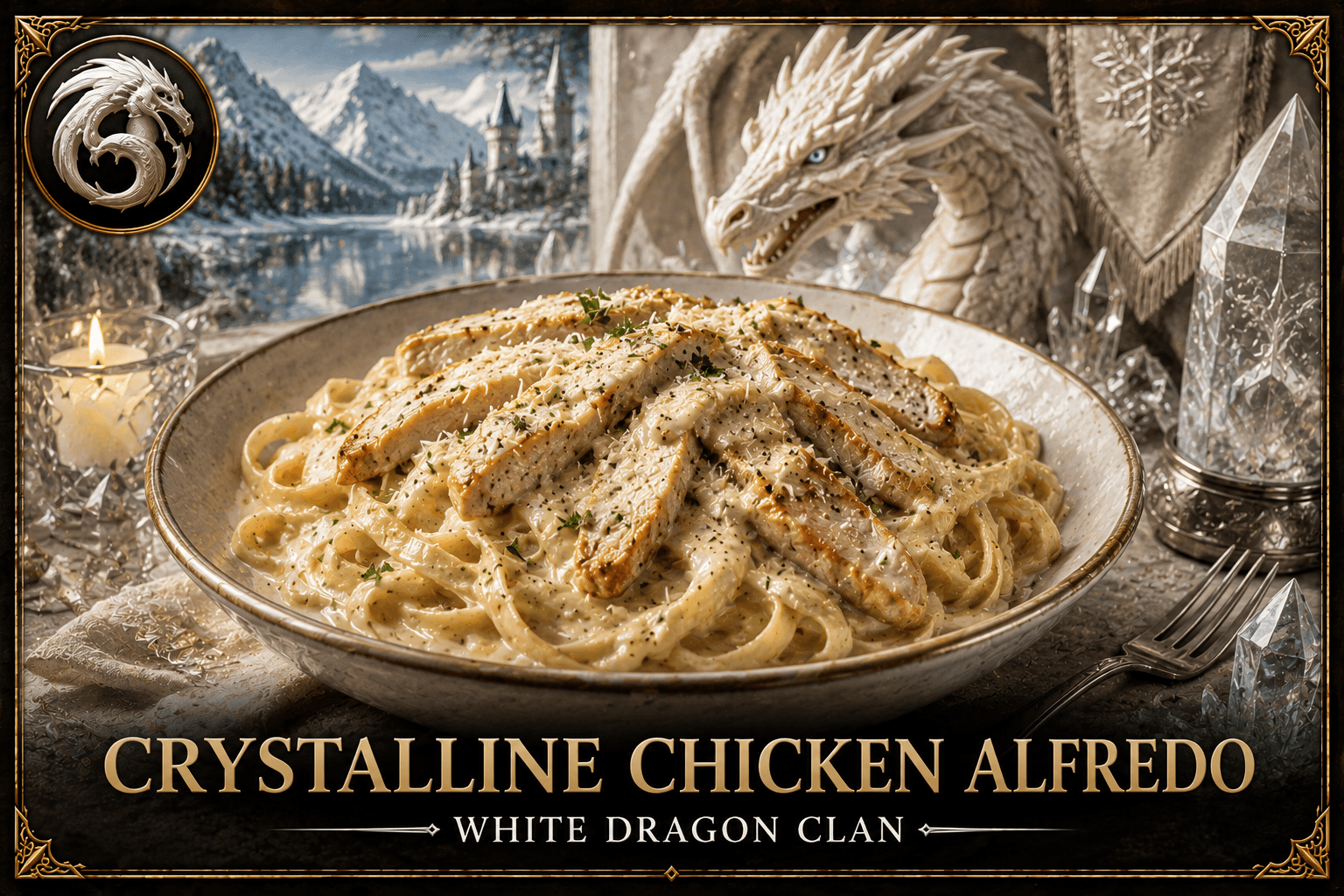 Crystalline Chicken Alfredo