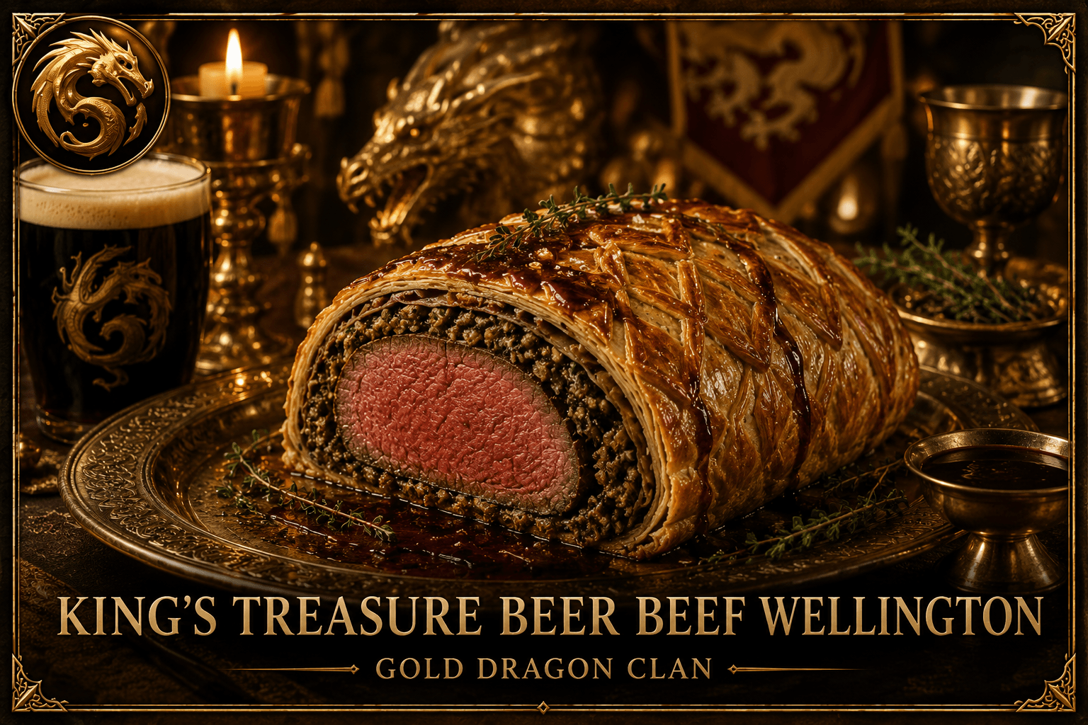 King's Treasure Beer Beef Wellington