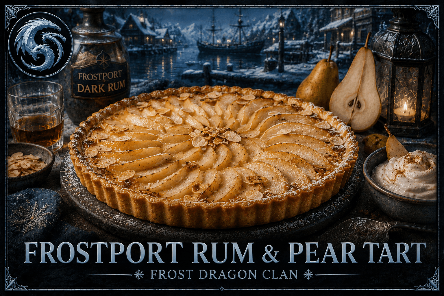 Frostharbour Rum and Pear Tart