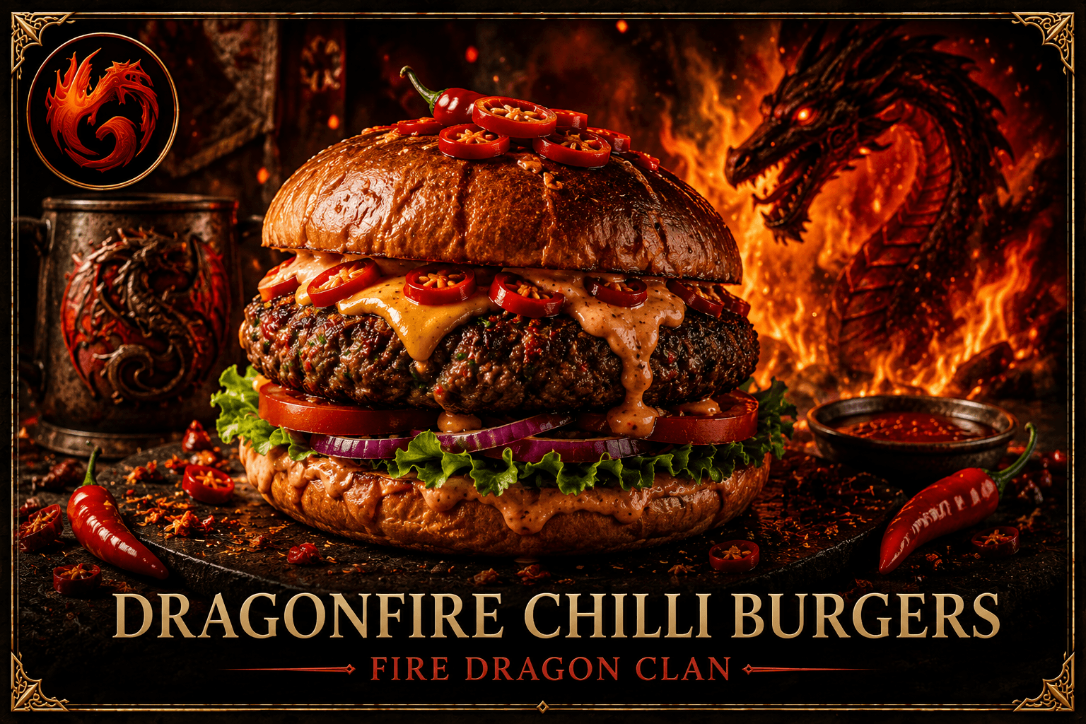 Dragonfire Chilli Burgers