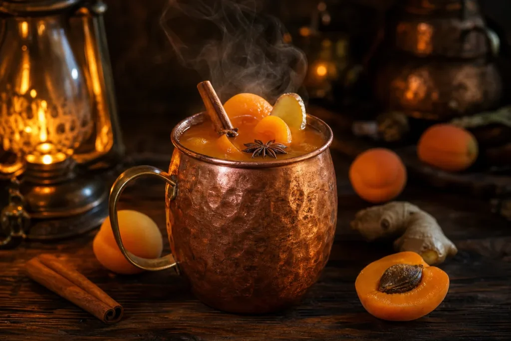 Copper Lantern Spiced Apricot Cooler with cinnamon and ginger