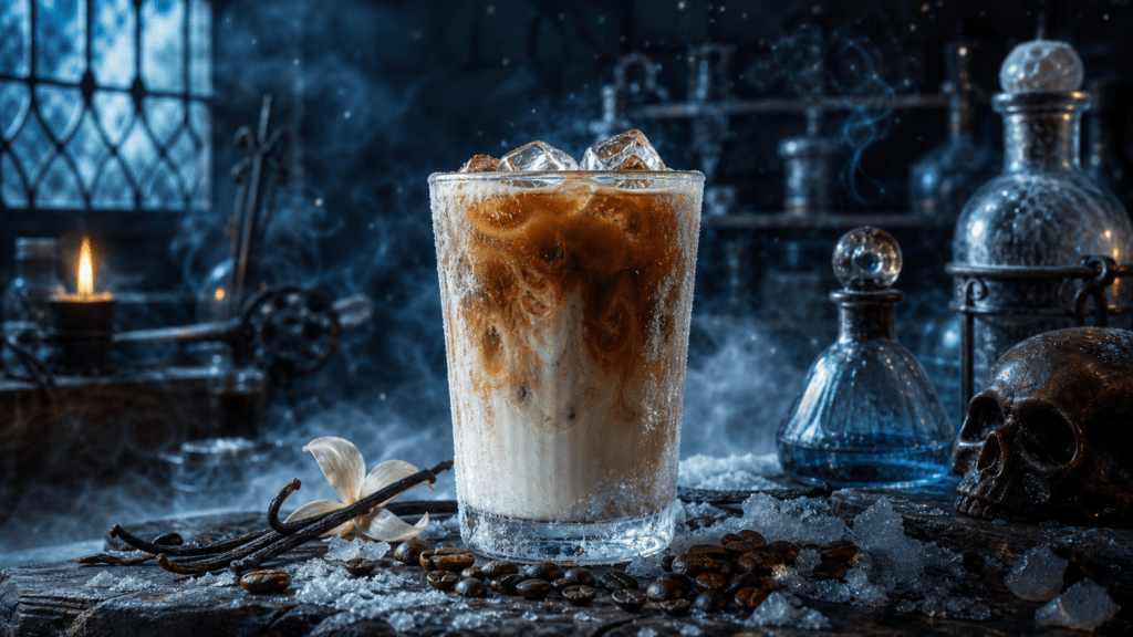 Frostveil Iced Coffee with vanilla and crystal ice