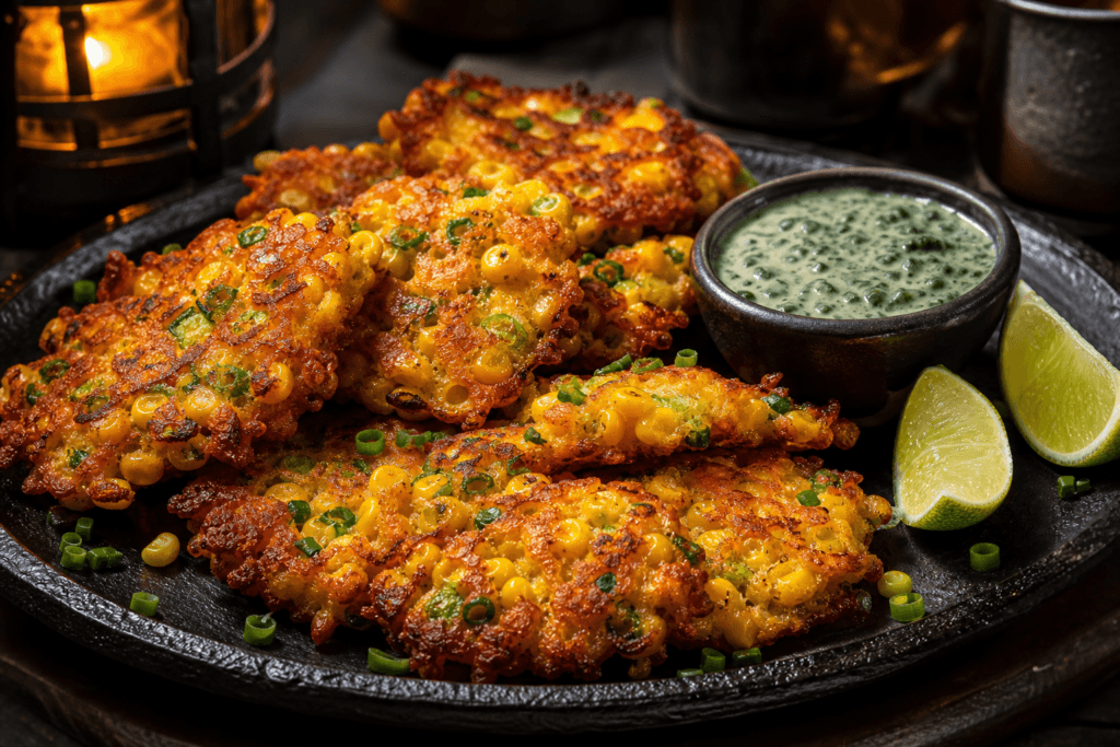 Golden Aerie Corn Fritters