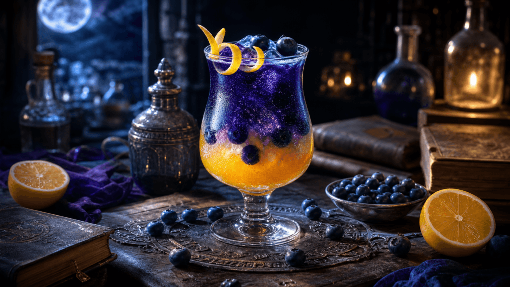 Moonberry Citrus Potion with blueberries, lemon and moonlit shimmer