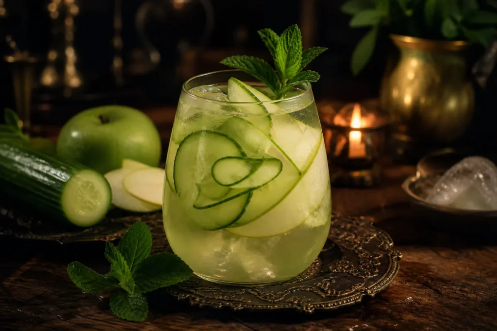 Mosslight Cucumber Cordial with apple, mint and cucumber