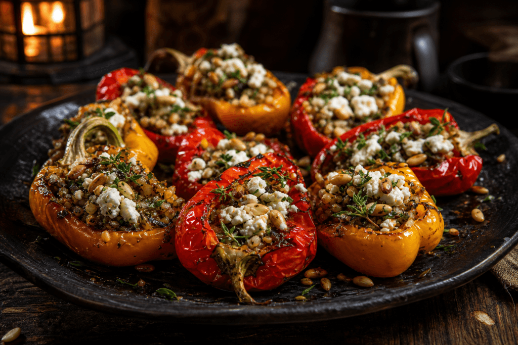 Scarlet Hoard Stuffed Peppers