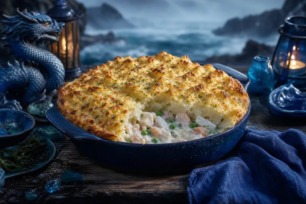Tidecaller Fish Pie served at a Blue Dragon coastal feast